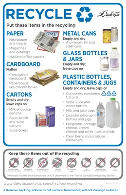 School Recycling Cling 5.5x8.5