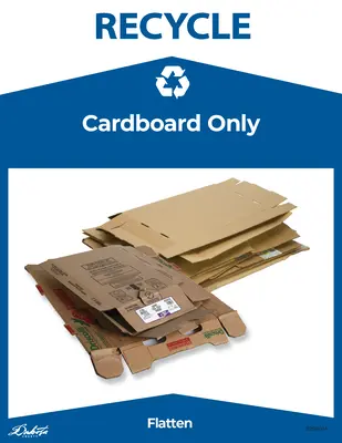 Recycling Label 8.5x11 - Cardboard Only