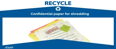 Recycling Label 11x5.5 - Confidential Paper
