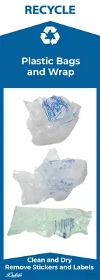 Recycling Label 5x14 - Plastic Bags and Wrap