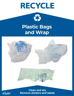 Recycling Label 8.5x11 - Plastic Bags and Wrap