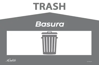 Trash Label 17x11