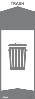 Trash Label 5x14